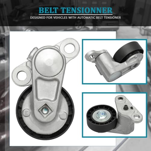 IRONTEK 12580196 Belt Tensioner Kit fit for Buick 2004-2007 Rainier, for Cadillac 2002-2006 Escalade, for Chevrolet 2002-2006 Avalanche 1500, for GMC 2003-2008 Savana 1500#38159 - size: 12580196