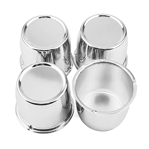 4Pcs 2.64inch Trailer Wheel Center Caps Fit 2.64" Center Bore Truck Trailer RV SUV Wheels Rims, Carbon Steel Silver Hub Covers - color: Chrome Silver, size: 2.64in Hub Hole, 2.40in Tall