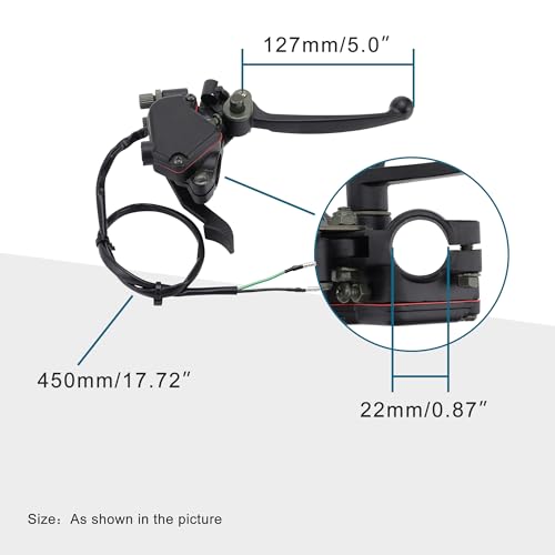 GOOFIT 7/8" Brake Lever Greaser Thumb Throttle Assembly Replacement for Taotao Alpha Baja Kazuma ATV Go Kart