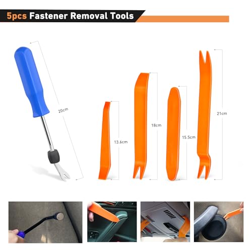 GOOACC 1295Pcs Car Retainer Clips and Auto Fasteners Assortment - color: 1180Pcs Clips + 115 Remover