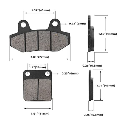 Front and Rear Brake Pads for XR50 CRF50 KLX110 Dirt Bikes