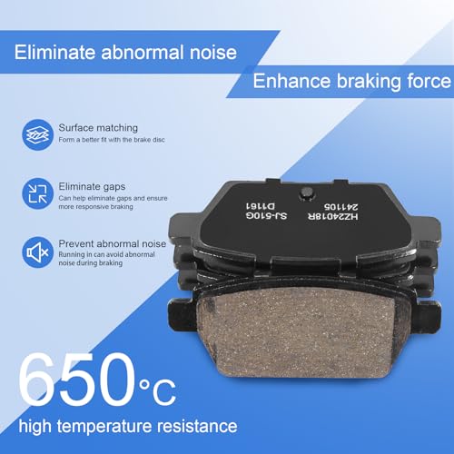 Ceramic Rear Brake Pads for Ford Fusion 2006-2012 - size: D1161