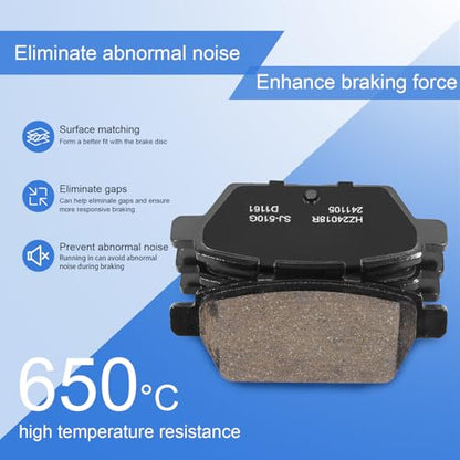 Ceramic Rear Brake Pads for Ford Fusion 2006-2012 - size: D1161