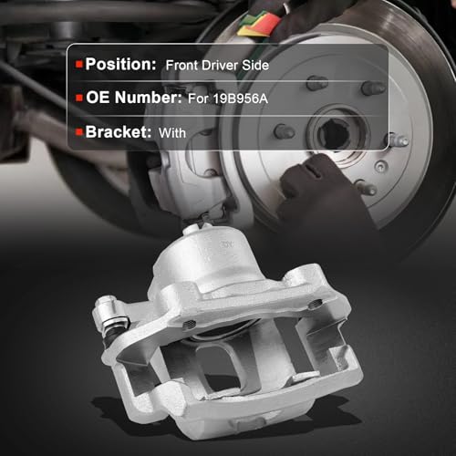 cciyu Front Left Disc Brake Caliper Assembly With Bracket 19B956A - size: Front Left[19B956A]