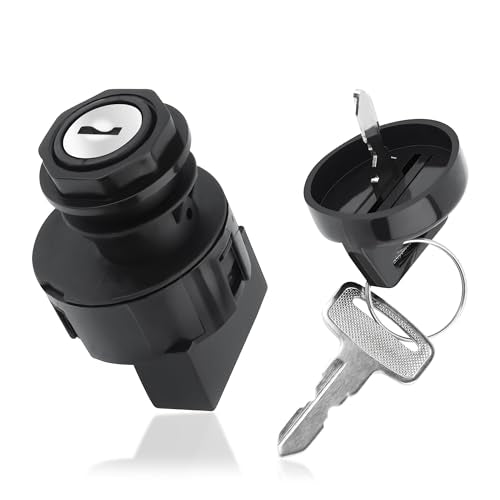 Ignition Key Switch OEM#4011002 4012165 4010390,3 Position 6 Pins Ignition Switch with Keys,Key Ignitions Switches Compatible with Polaris RZR Ranger Sportsman 170 300 325 400 425 450 500 550