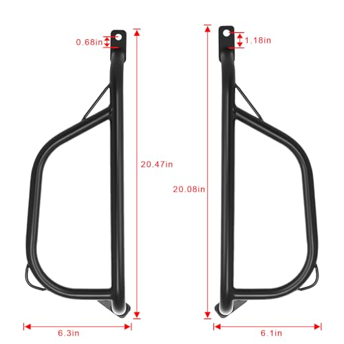 Black Highway Side Crashbars Rear Protectors