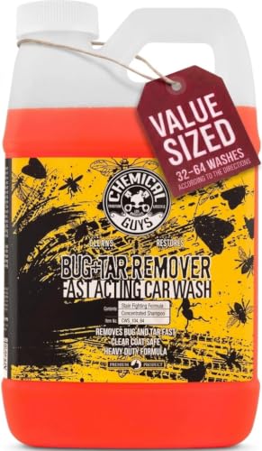 Chemical Guys, Bug & Tar Heavy Duty Wash Soap, Exterior Pre-Wash, 64 oz - size: 64 Fl Oz (Pack of 1)