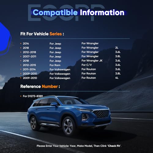 Brake Pads ECCPP D1273 Front Ceramic Brake Pads Kits For Jeep For Wrangler - size: Front D1273-8389