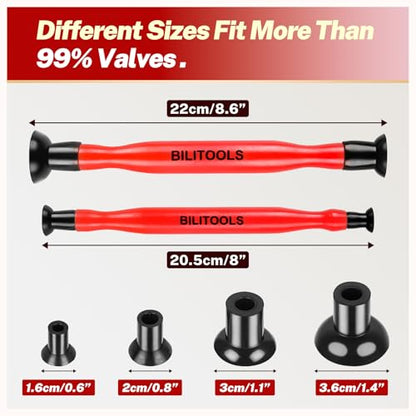 BILITOOLS 2PCS Valve Lapping Tool Kit, Valve Grinding Tool, 8 Spare Cups - size: 2pcs