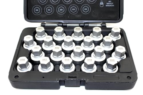 TEMO 20p Anti-Theft Wheel Lock Lug Nut Removal Key Socket B for BMW - size: #41-60