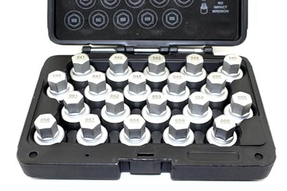 TEMO 20p Anti-Theft Wheel Lock Lug Nut Removal Key Socket B for BMW - size: #41-60