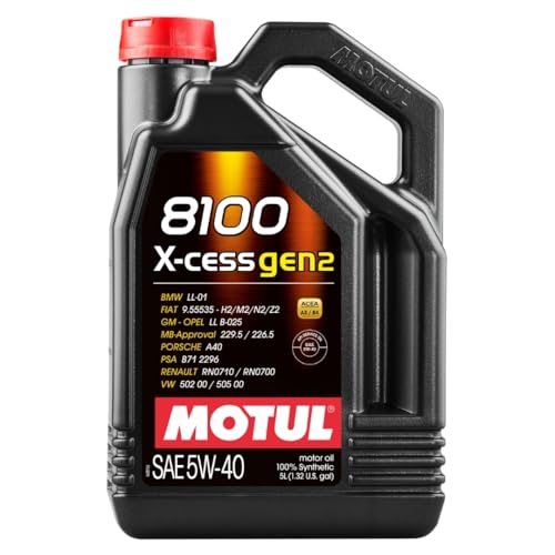 MOTUL 8100 X-Cess Gen 2 SAE 5W40 Full Synthetic Motor Engine Oil 5 Liter Bottle