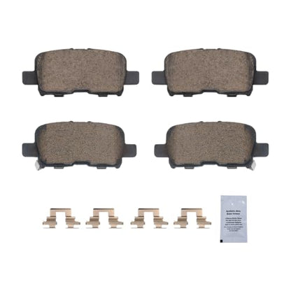 HUSCH Brake Kit Ceramic Brake Pads and Brake Rotors Fit for Honda Pilot - size: 31318+D865