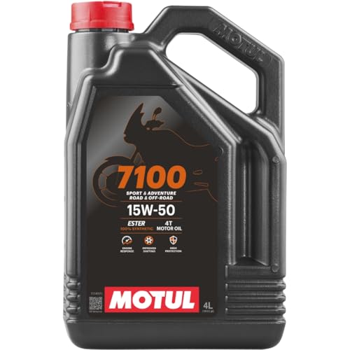 Motul 104299 7100 15W-50 Motor Oil Full Synthetic Motorcycle Engine Lubricant - color: 15W-50, size: 4L