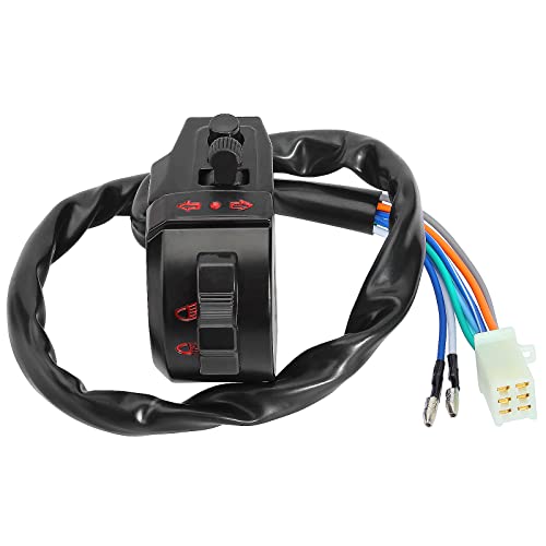 Control Turn Signal Horn Light Low High Beam Left Switch for Dirt Bike ATV Suzuki Yamaha Kawasaki Kymco Polaris Universal 520 450 530 500 wr wrf xr 600 650 dr drz 7/8inch Handlebar