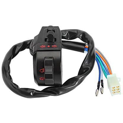 Control Turn Signal Horn Light Low High Beam Left Switch for Dirt Bike ATV Suzuki Yamaha Kawasaki Kymco Polaris Universal 520 450 530 500 wr wrf xr 600 650 dr drz 7/8inch Handlebar
