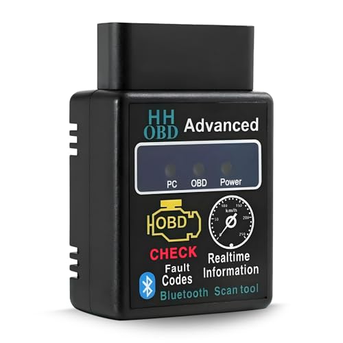 Bluetooth OBD2 Scanner for Car, OBD II Wireless Diagnostic Code Reader Bluetooth Scan Tool, Universal Professional Auto Engine Fault Diagnosis Tester Adapter, Car Accessories