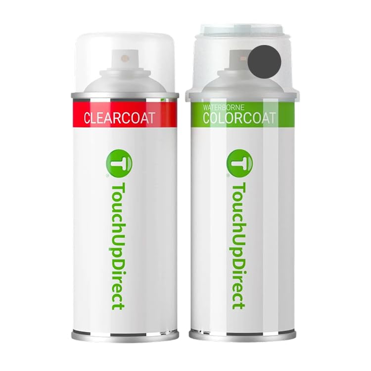 TouchUpDirect Car Paint Touch Up Spray Kit – Compatible with Chevrolet GLJ/WA810T Ashen Gray Metallic Exact Match Auto Paint Kit with Car Color Spray and Clearcoat, for Repainting or Scratch Repair, Essential Kit - color: Ashen Gray Metallic, style: Aeros