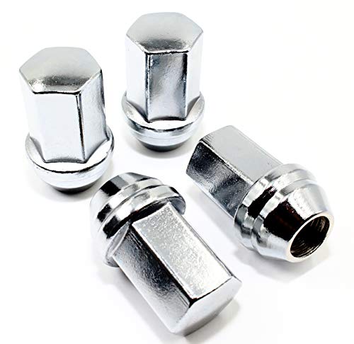 Set of 24 Veritek 14x1.5mm OEM Factory Style 1.80 Inch Length 7/8 22mm Hex Duplex Large Acorn Seat Wide Base Replacement Chrome Lug Nuts for Buick Cadillac Chevy Chevrolet GMC Factory Wheels