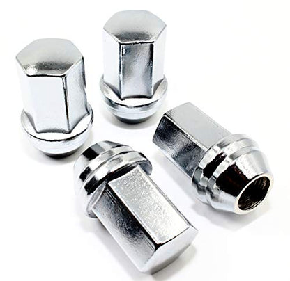 Set of 24 Veritek 14x1.5mm OEM Factory Style 1.80 Inch Length 7/8 22mm Hex Duplex Large Acorn Seat Wide Base Replacement Chrome Lug Nuts for Buick Cadillac Chevy Chevrolet GMC Factory Wheels