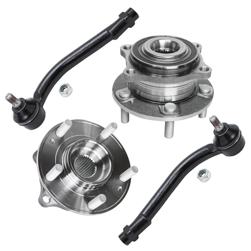 Detroit Axle - 4pc Front Wheel Bearing Hubs Tie Rods for 2011-2013 - size: 4SW42644/Kit