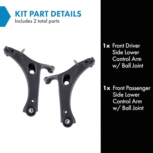 TRQ Front Lower Control Arm with Ball Joint Set 2 Piece - style: PSA66908