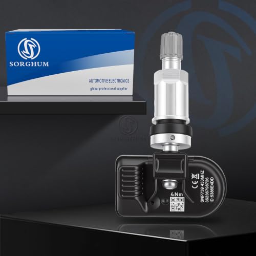 SORGHUM TPMS Sensors Tire Pressure Monitoring System Compatible with BMW 323i 335i 328i 525i 528i 530i 535i 750i X3 X5 X6 M3 M5 2006-2010 E90 E60 E61 E70 E71 E83 E91 Replace# 36236798726 Set of 4 - color: Gloss Black-36236798726
