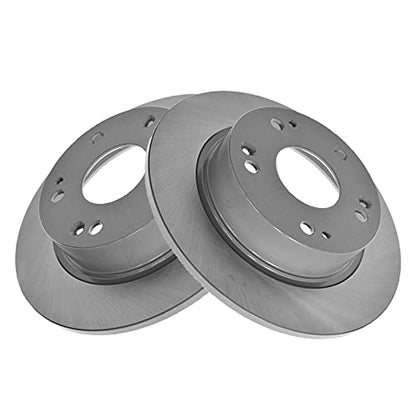 TRQ Rear Brake Pad and Rotor Set Ceramic G Coated Solid Rotors - style: BKA11326