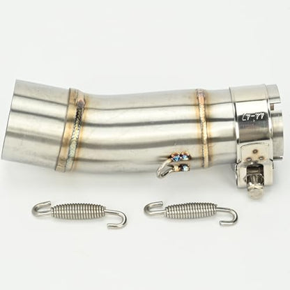 Motorcycle Exhaust Mid Pipe Compatible with Kawasaki Ninja 400 Z400
