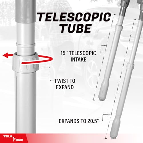 TERA PUMP Fuel Transfer Pump w/Flow Control Nozzle & Telescopic Tube - style: 10 ft Stick Pump (D)