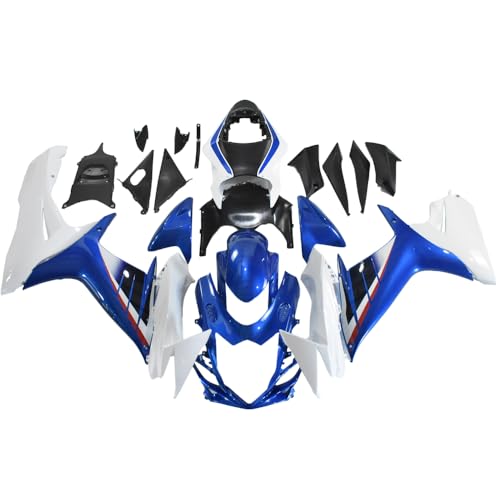 YTL Blue White Full Fairing Fit for Suzuki 2011-2026 GSXR 600/750 - color: 008 Blue White