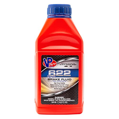 VP Racing 2551, 622 Racing Brake Fluid Full Synthetic DOT 4-500ml (1 Pack) - size: 1 Pack