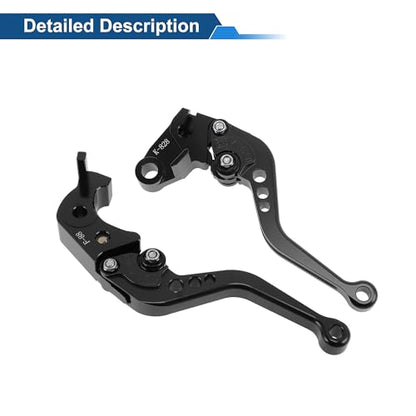 Short Brake Clutch Levers for Kawasaki Z1000SX/NINJA 1000/Tourer 2011-2016 6 Position Adjustable Motorcycle Handlebar Brake Lever Aluminum Alloy Black - color: Black