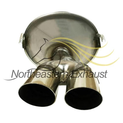 Northeastern Exhaust | Stainless Steel Resonator, Intermediate Pipe and Pair of Mufflers Exhaust System Kit Compatible for Pontiac Grand Prix 2003-2008 3.8L | Free Clamps and Gasket Included