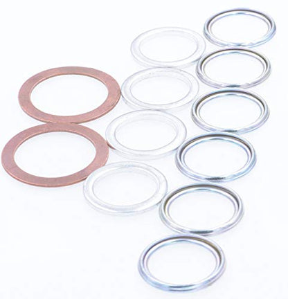 Rexka 12pcs Transfer & Differential Service Gasket Kit Compatible with Toyota Lexus 4Runner Land Cruiser Tundra Tacoma FJ Cruiser Highlander RAV4 Sequoia Sienna 1215710010 9043024003 90430A0003 - color: 12pcs