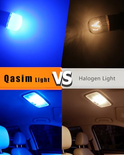 Qasim 1893 LED Bulb BA9S 1895 53 57 12V Blue Car Light 10-Pack - color: Blue