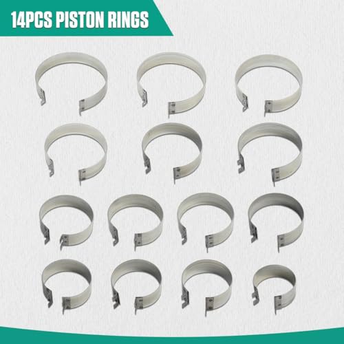 MRCARTOOL Piston Ring Compressor Tool 14Pcs with Plier,13 Rings 2.4"-5.7" - size: 14PCS