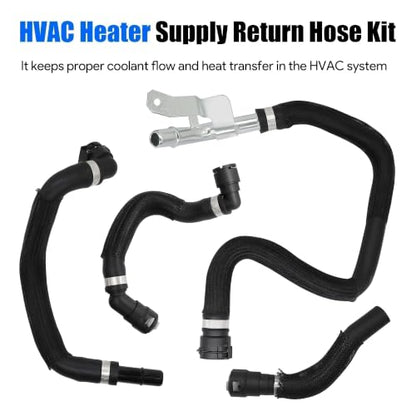 HVAC Heater Supply Return Hose Kit Compatible with Cherokee 2014-2018 for Chrysler 200 2015-2017 Replace 68199254AB 68199254AA 68104972AA 52014624AA 68192082AA 52014627AB