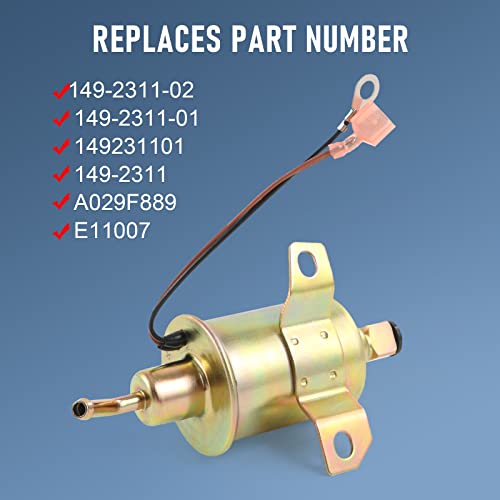 Electric Fuel Pump E11007 Replacement for Airtex Onan Cummins 4KW Generator - size: E11007 Fuel Pump