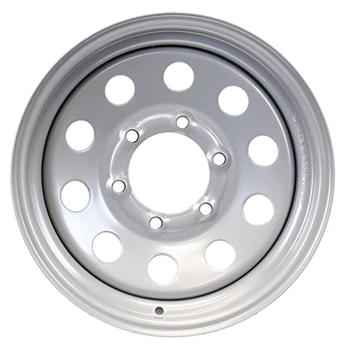 eCustomrim Trailer Wheel 15X6 15 Inch 6 Lug On 5.5 Silver Modular Rim