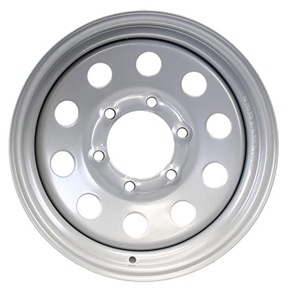eCustomrim Trailer Wheel 15X6 15 Inch 6 Lug On 5.5 Silver Modular Rim
