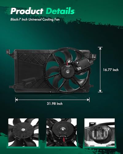 SCITOO 620731 Radiator Fan Assembly fit for Mazda for 3 2004-2009 2.0L 2.3L