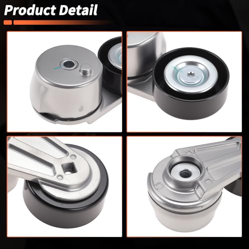 12638689 Drive Belt Tensioner Pulley Assembly for Chevy Equinox Cruze Malibu Trax Spark Belt Tensioner Assembly with Pulley for Buick Encore for Cadillac CT6 for GMC Terrain 39375