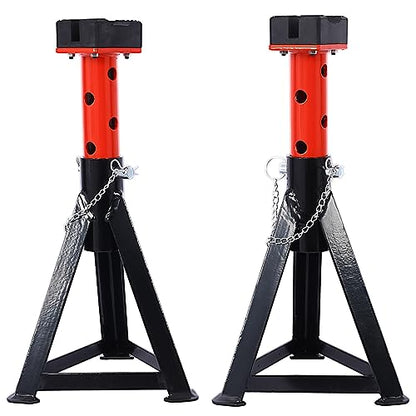 3 Ton Jack Stands Pair Heavy Duty 6000 Lbs Capacity Car Jack Stand with 6 Adjustable Height Positions 12.6"-18.3" Truck Jack Stands for Vehicle Maintenance Automotive Lift Support Black