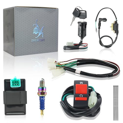 Rebuild Kick Start Dirt Pit Bike Wire Harness Wiring Loom Kit - color: Purple A7TC Spark Plug