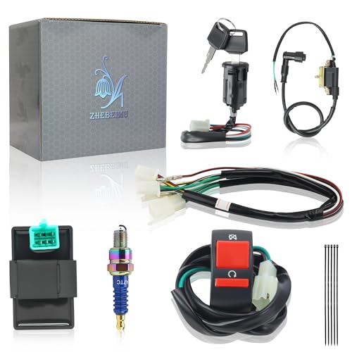 Rebuild Kick Start Dirt Pit Bike Wire Harness Wiring Loom Kit - color: Purple A7TC Spark Plug