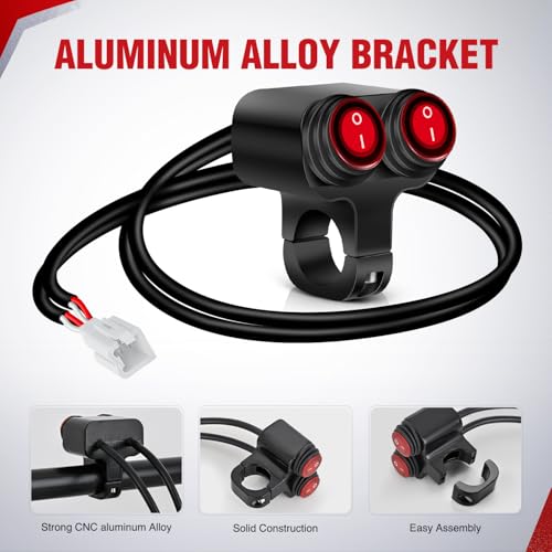 Nilight Motorcycle 7/8" (22mm) Handlebar Dual Control Switch - color: Motorcycle Handlebar Switch-Dual Control 4 Pin