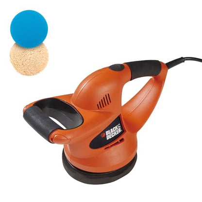 BLACK+DECKER 6" Buffer Polisher, Orbital Car Polisher with Wool and Foam Bonnets (WP900) - size: 6-Inch