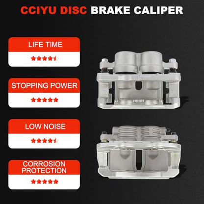 cciyu Front & Rear Brake Calipers 18-B4729 18-B4728 18-B4764 18-B4765 - size: Front & Rear[18-B4729+18-B4728+18-B4764+18-B4765]
