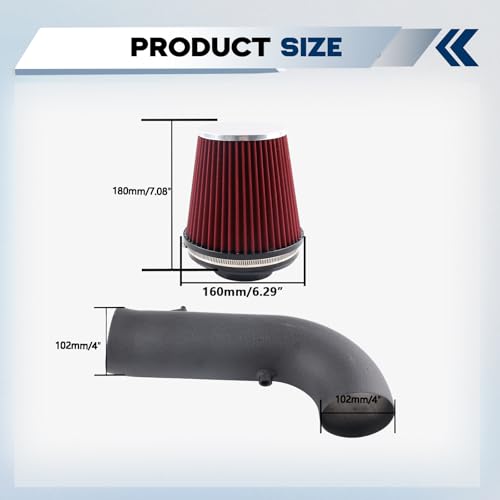 Cold Air Intake Kit Compatible With 2010-2015 Chevrolet Camaro 6.2L - size: Chevy Camaro Cold Air Intake 6.2L